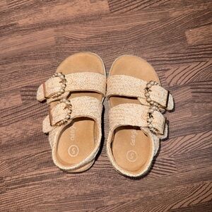 Size 5 Cat & Jack Beige Kids Sandals